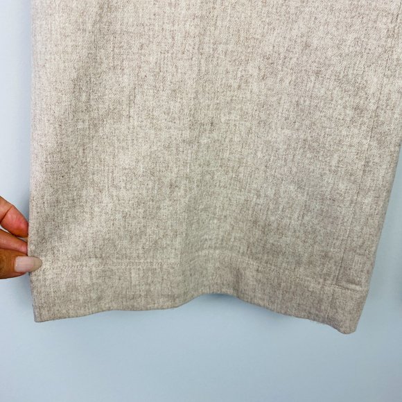 Ann Taylor Beige Neutral Wide Leg Wool Pants Sz 6 - Picture 5 of 12